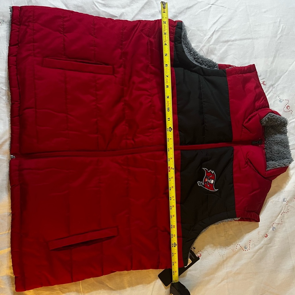 NFL Team Apparel Womens Tampa Bay Buccaneers Reversible Vest Jacket Size 3XL NWT - Picture 5 of 13